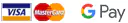 Payment options - VISA, MasterCard, Google Pay